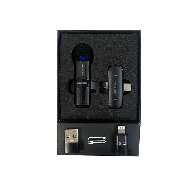 میکروفن بی سیم گرین لاین مدل GM-75X با درگاه اتصال USB-C لایتنینگ USB-A