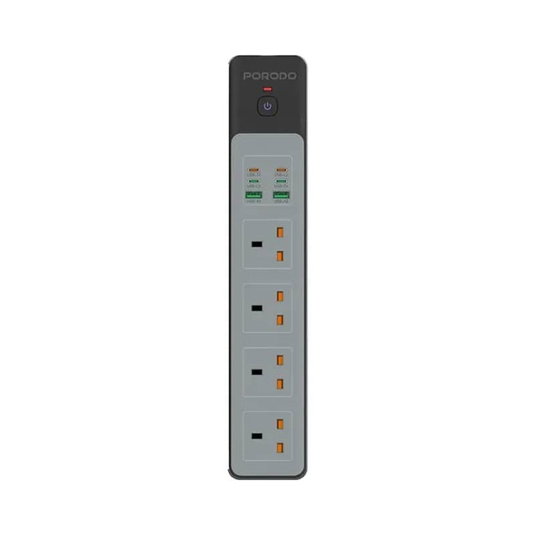 محافظ شوک الکتریکی و چند راهی برق پرودو مدل PD-FWCHO45-BK-65W