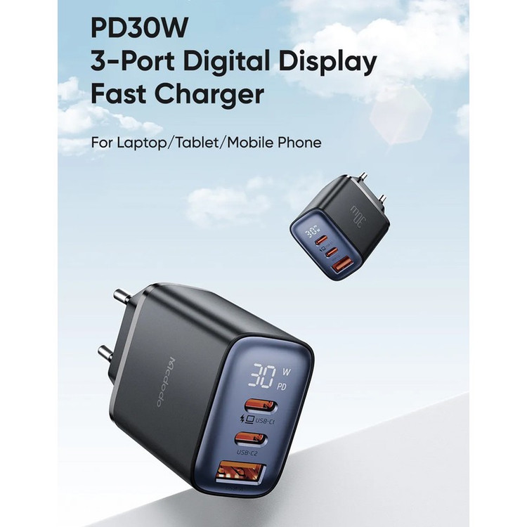شارژر دیواری 30 وات مک دودو مدل CH-218