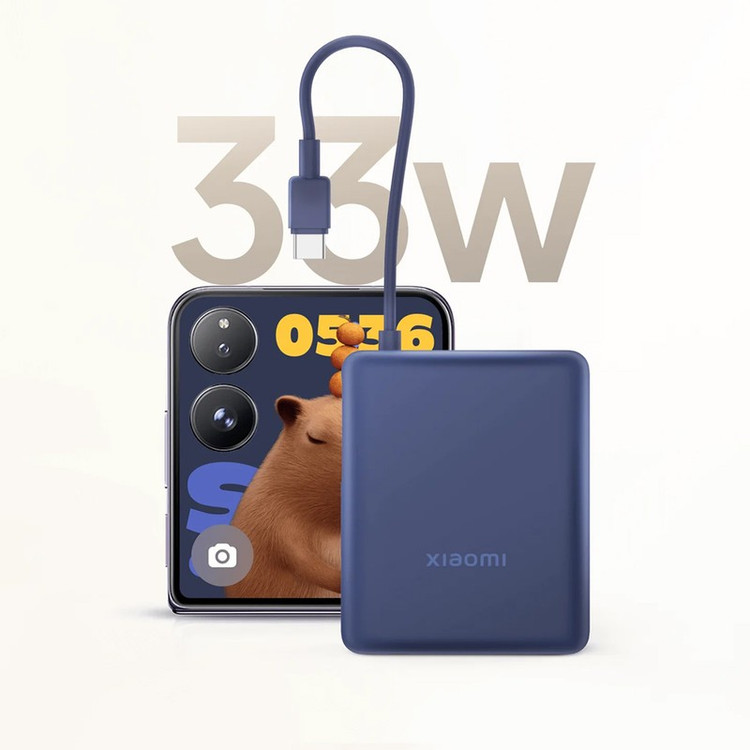 پاوربانک 33 وات شیائومی مدل PB1033MI ظرفیت 10000 میلی آمپرساعت به همراه کابل USB-C
