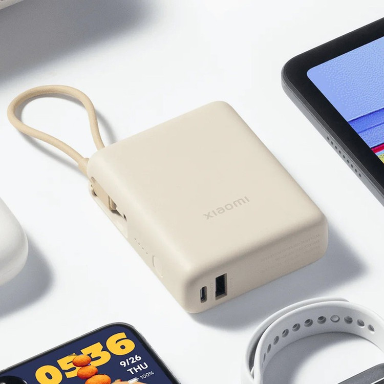 پاوربانک 33 وات شیائومی مدل PB1033MI ظرفیت 10000 میلی آمپرساعت به همراه کابل USB-C