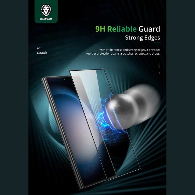 محافظ صفحه نمایش گرین لاین مدل 9H Crystal Shield مناسب برای گوشی موبایل سامسونگ Galaxy S24 Ultra