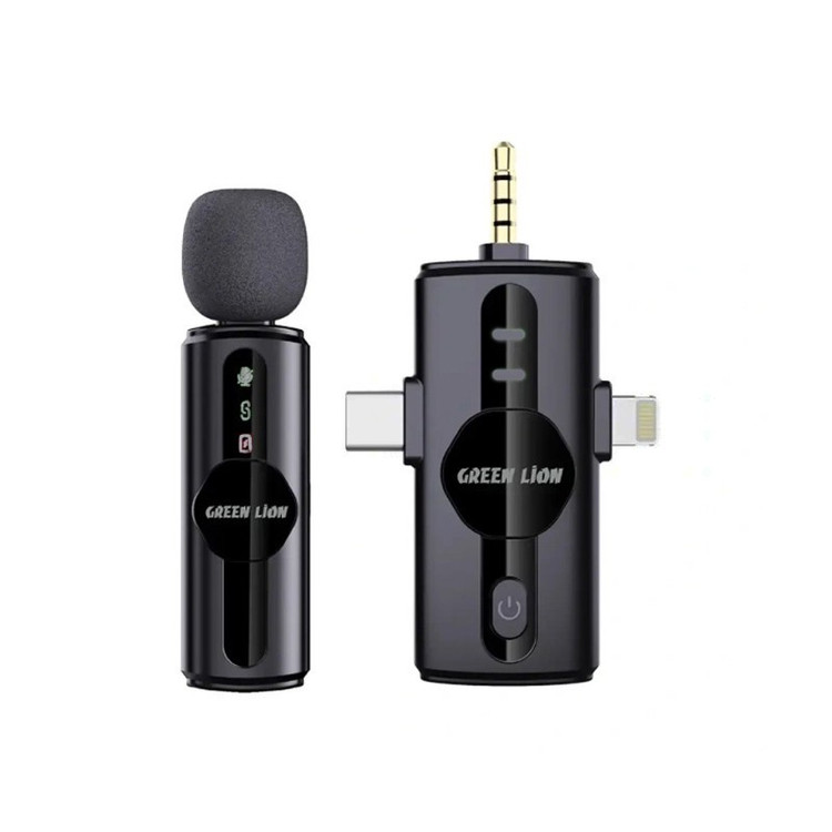 میکروفن بی سیم گرین لاین مدل GM-79X با درگاه اتصال USB-C لایتنینگ AUX