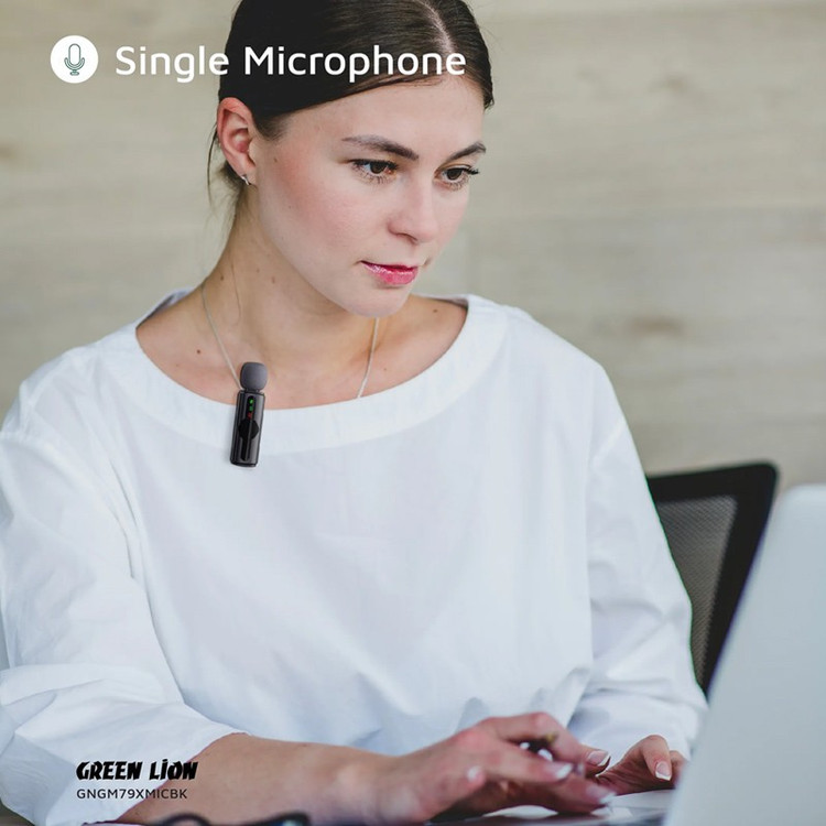 میکروفن بی سیم گرین لاین مدل GM-79X با درگاه اتصال USB-C لایتنینگ AUX