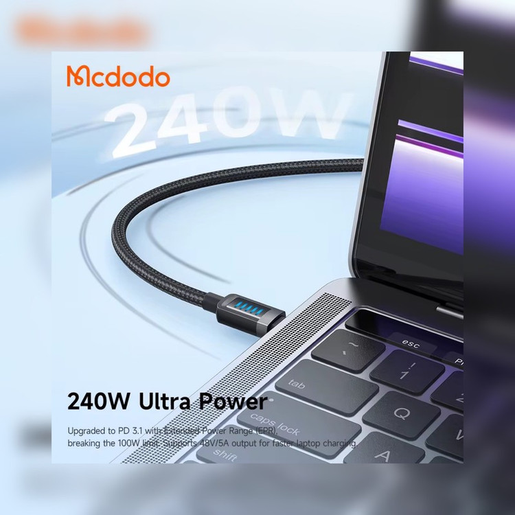 کابل usb-c مک دودو مدل ca-0350 240W طول1.2 متر