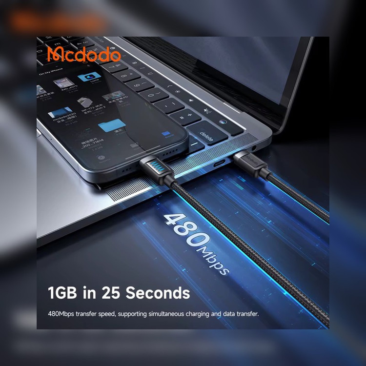 کابل usb-c مک دودو مدل ca-0350 240W طول1.2 متر