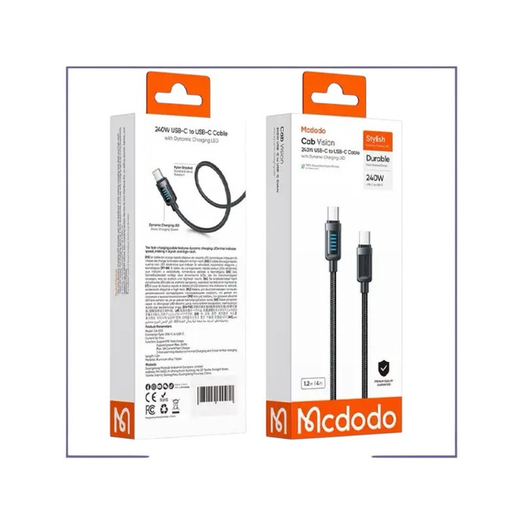 کابل usb-c مک دودو مدل ca-0350 240W طول1.2 متر