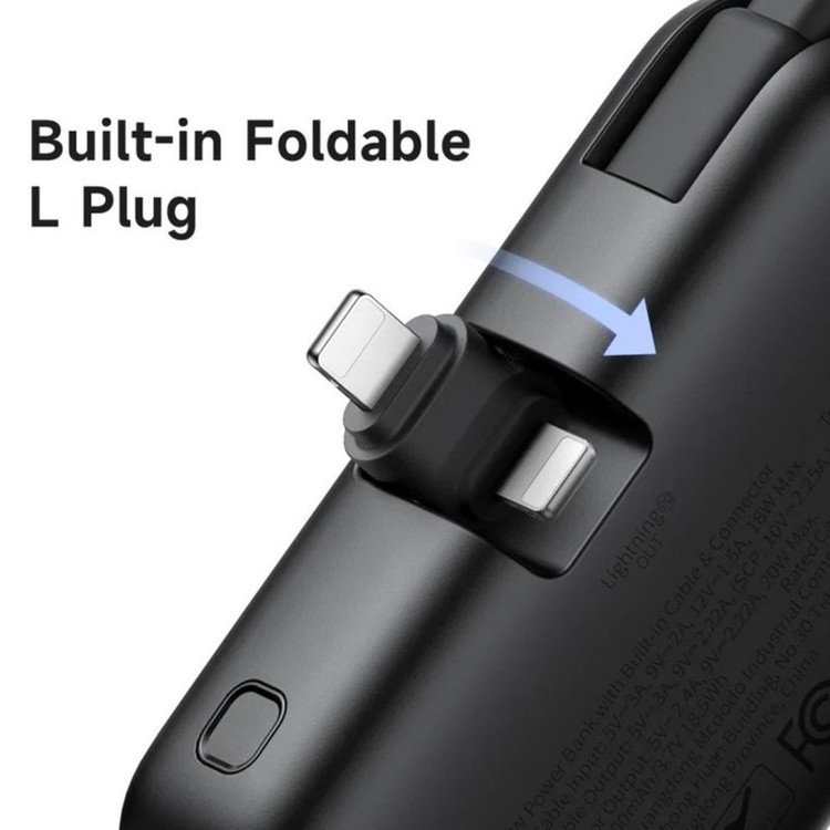 پاوربانک مک دودو مدل MC-7800 ظرفیت 5000 میلی آمپر ساعت به همراه کابل تبدیل USB-C