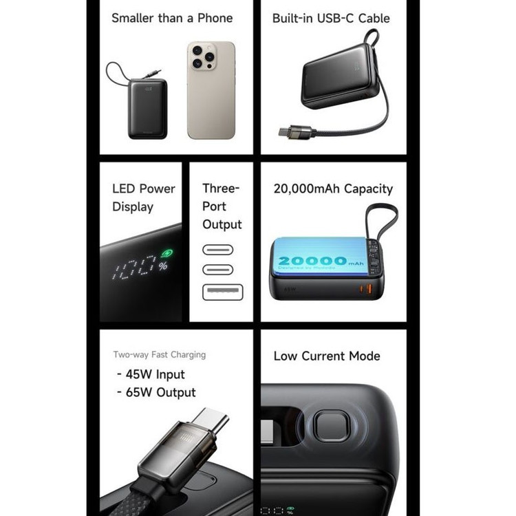 پاوربانک 65 وات مک دودو مدل 637-FreeKit ظرفیت 20000 میلی آمپر ساعت