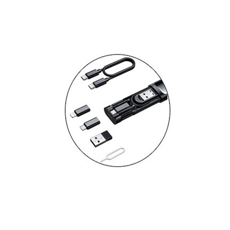 کابل تبدیل USB-C USB به لایتنینگ USB-C MicroUSB بیوا مدل C-17 طول 0.28 متر