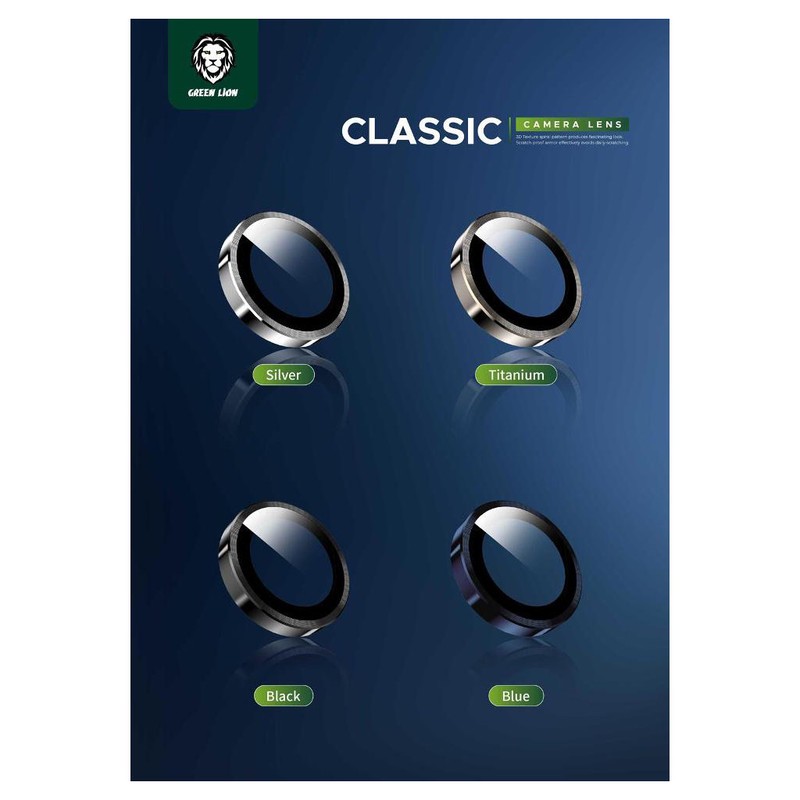 محافظ لنز دوربین گرین لاین مدل Classic Camera Lens مناسب برای گوشی موبایل اپل iPhone 16 Pro Max Apple iPhone 16 Pro