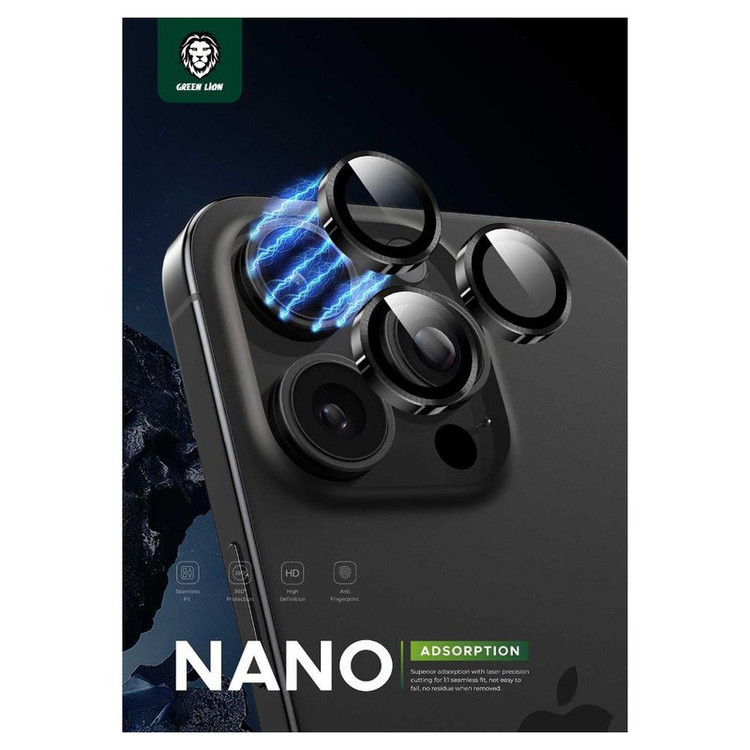 محافظ لنز دوربین گرین لاین مدل Classic Camera Lens مناسب برای گوشی موبایل اپل iPhone 16 Pro Max Apple iPhone 16 Pro
