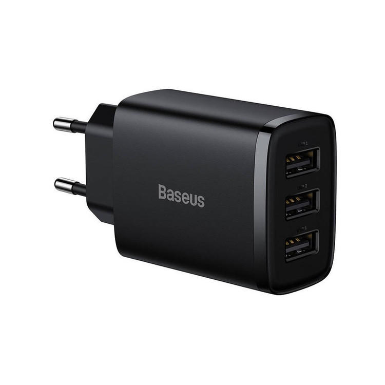 شارژر دیواری باسئوس مدل Compact Charger 3port