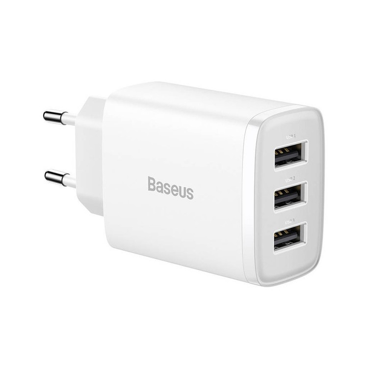 شارژر دیواری باسئوس مدل Compact Charger 3port