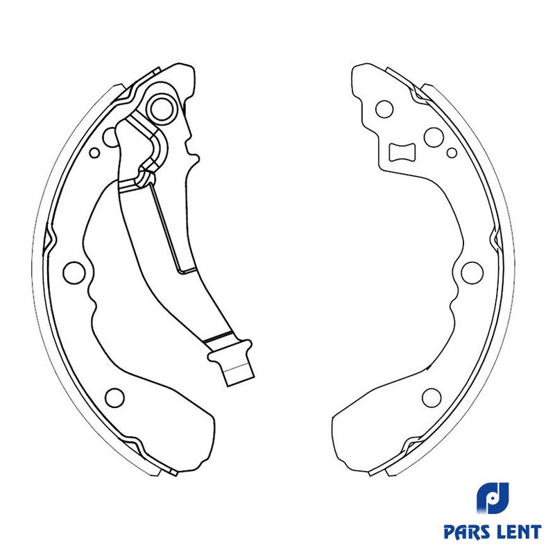 لنت ترمز عقب خودرو لنت پارس مدل 1-71059 دو جفت مناسب برای سایپا پراید 151 (وانت)، تیبا، تیبا 2، ساینا، کوییک، کیا ریو