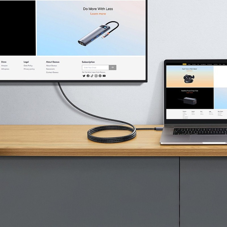 کابل HDMI 4K باسئوس مدل Graphene طول 1 متر