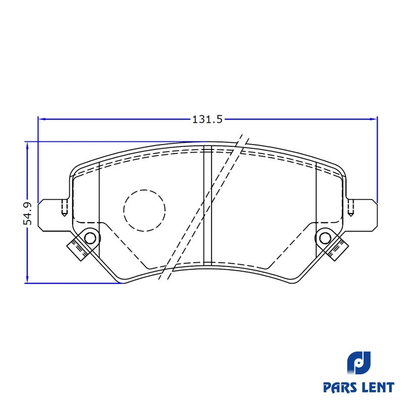 لنت ترمز جلو لنت پارس مدل 1-80139 مناسب برای ام وی ام X55