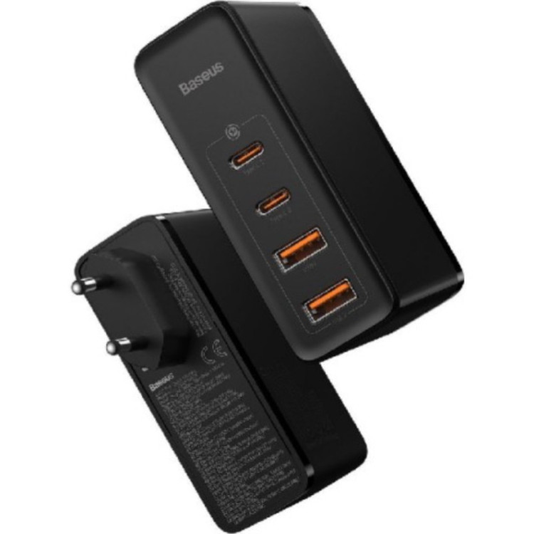 شارژر دیواری 100 وات 4 پورت بیسوس مدل GaN2 Pro به همراه کابل USB-C