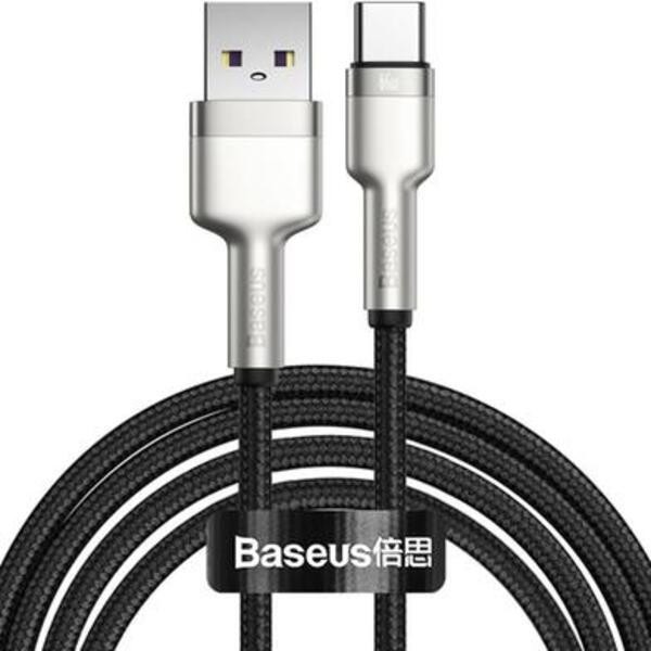 کابل تبدیل USB به USB-C باسئوس مدل CAKF HIGH CURRENT 66W طول 1 متر