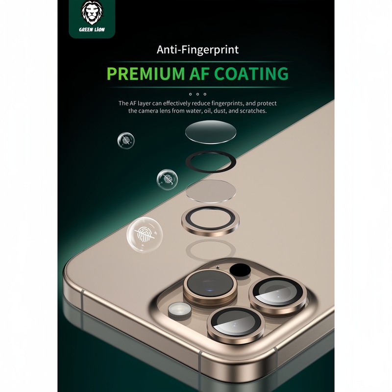 محافظ لنز دوربین گرین لاین مدل Classic مناسب برای گوشی موبایل اپل iPhone 16 Pro 16 ProMax