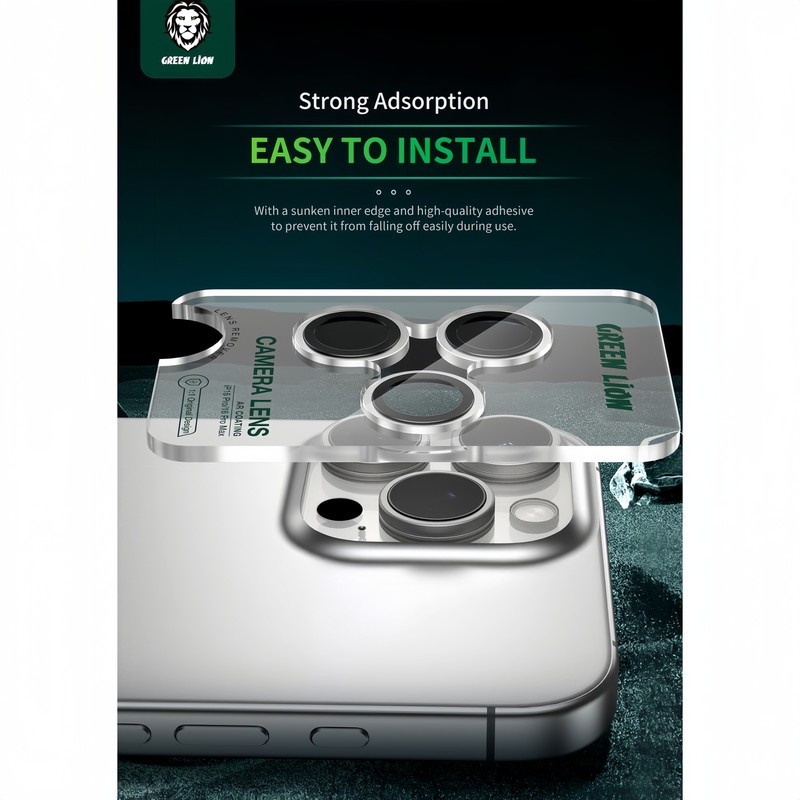 محافظ لنز دوربین گرین لاین مدل Classic مناسب برای گوشی موبایل اپل iPhone 16 Pro 16 ProMax