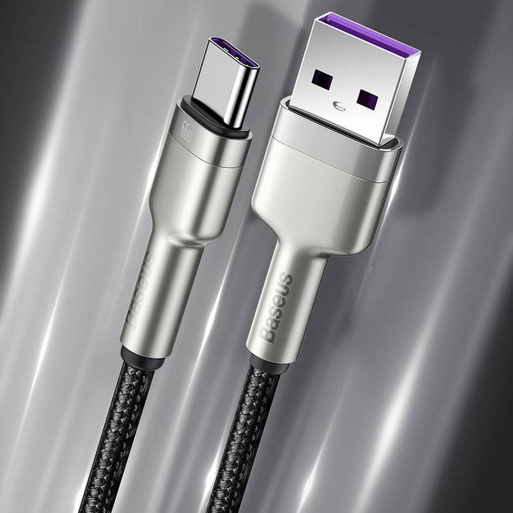 کابل تبدیل USB به USB-C باسئوس مدل Metal Data cable 66W طول 2 متر