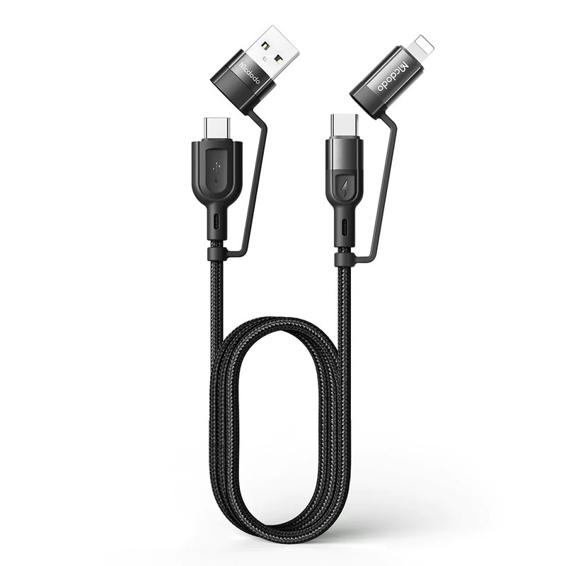 کابل تبدیل USB-C USB به لایتنینگ USB-C مک دودو مدل Multifunctional PD 60w طول 1.2 متر