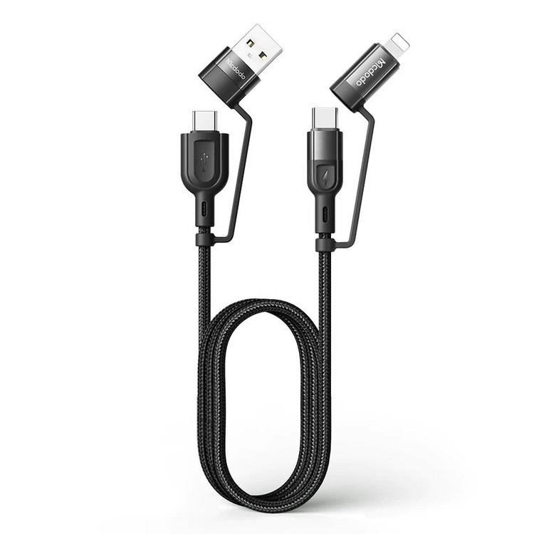 کابل تبدیل USB-C USB به لایتنینگ USB-C مک دودو مدل Multifunctional PD 60w طول 1.2 متر