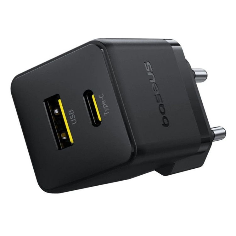 شارژر دیواری 20 وات دو پورت بیسوس مدل CCZC20UE به همراه کابل usb-C