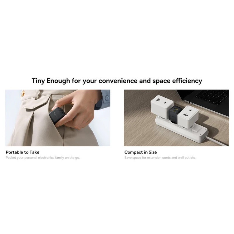شارژر دیواری 20 وات دو پورت بیسوس مدل CCZC20UE به همراه کابل usb-C