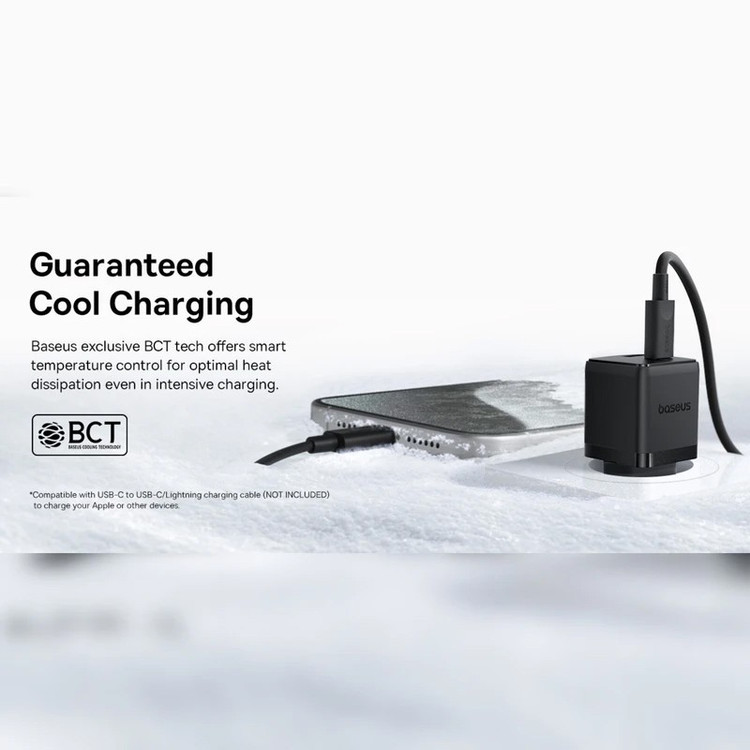 شارژر دیواری 20 وات دو پورت بیسوس مدل CCZC20UE به همراه کابل usb-C