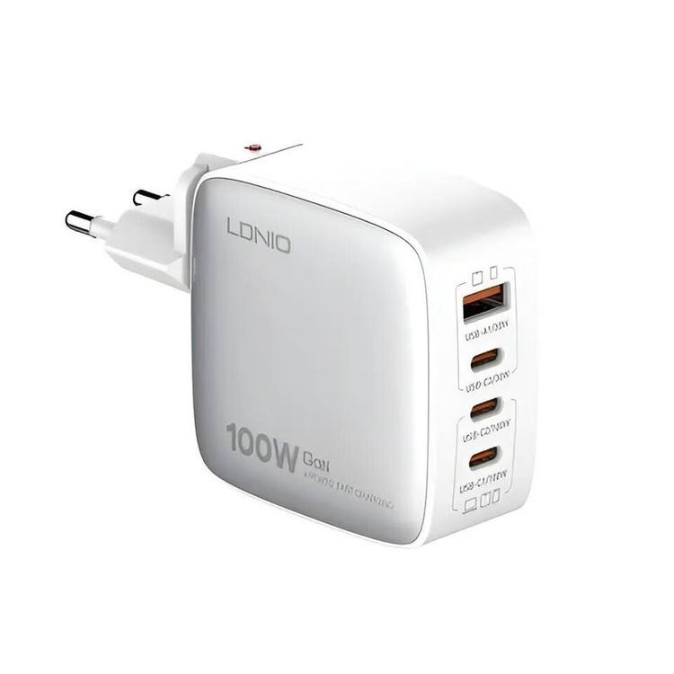 شارژر دیواری 100 وات الدینیو مدل Q408 به همراه کابل USB-C