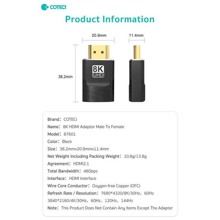 مبدل HDMI کوتتسی مدل 87601