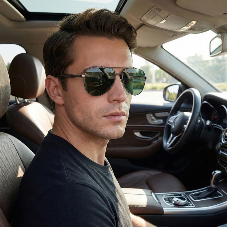 عینک آفتابی خلبانی مردانه آلبرت وگ مدل 6322C21P144 Polarized Sacramento