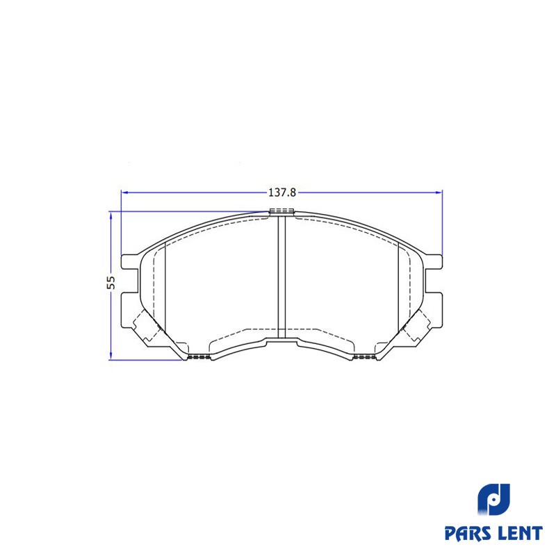 لنت ترمز جلو پارس لنت کد 80114 مناسب برای پیکاپ ریچ