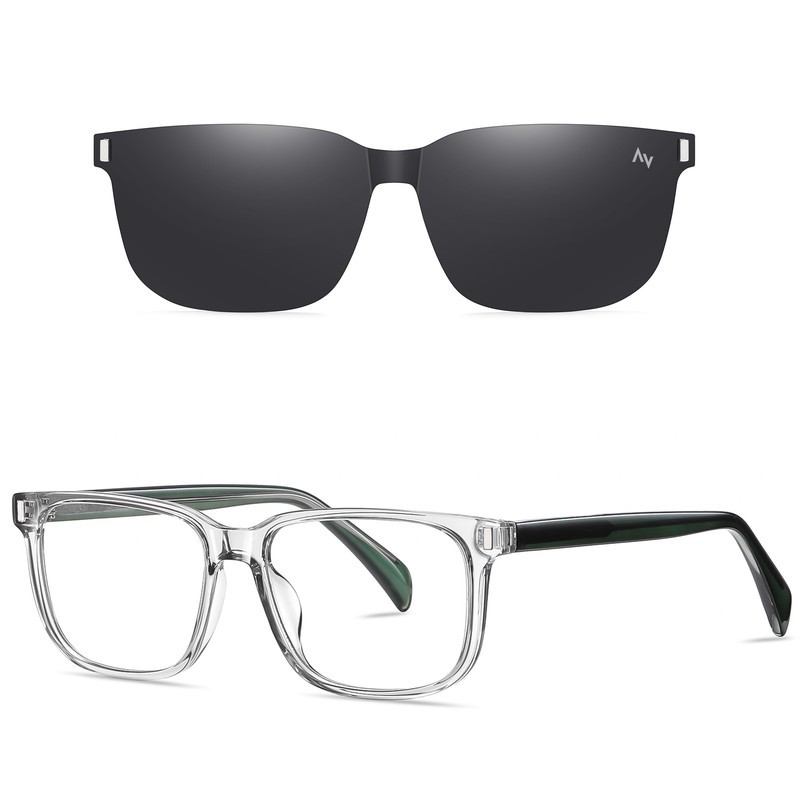 فریم عینک طبی ویفرر (Wayfarer) آلبرت وگ مدل CG-7201-C644-P109 مناسب برای انواع صورت به همراه کاور آفتابی