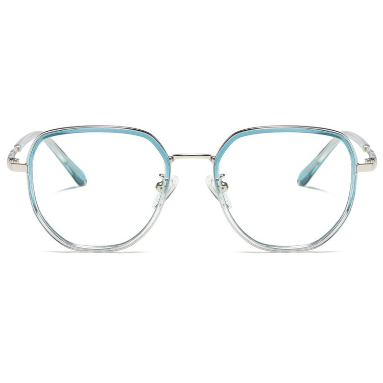 فریم عینک طبی چند ضلعی زنانه مدل TRZC829 C28-p81 Gradient Blue