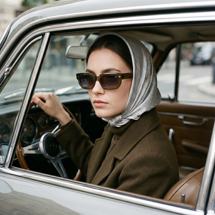 عینک آفتابی مستطیلی آلبرت وگ مدل S32129C2 Acetate Avantgarde Visionary