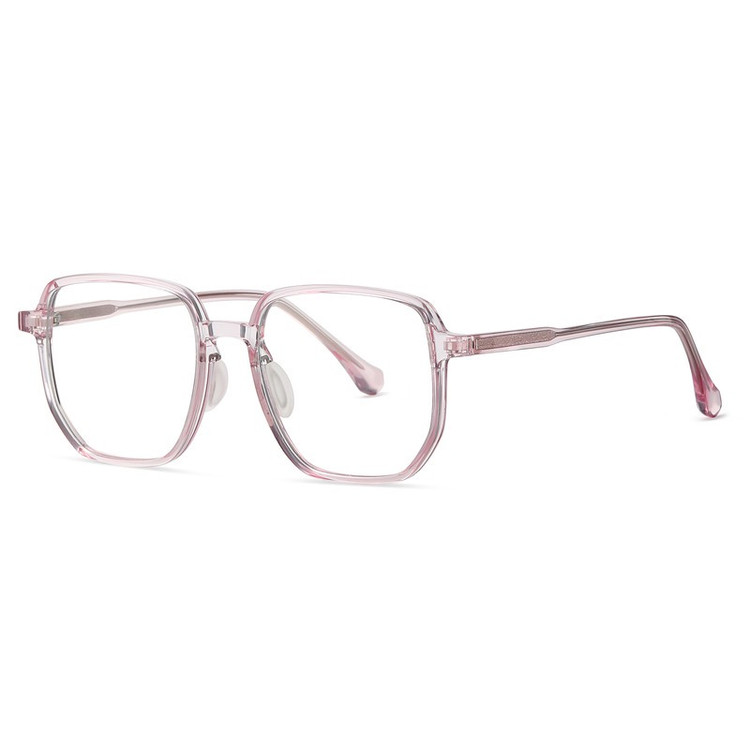 فریم عینک طبی چندضلعی مدل TR-LD215C309-P81 مناسب برای صورت گرد و بیضی