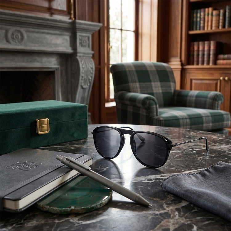 عینک آفتابی خلبانی (Aviator) مدل P3365-C01-P01 Polarized Obsidian