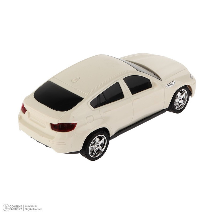 ماشین بازی کنترلی مدل سواری طرح BMW دارای چراغ و قابلیت حرکت در چهار جهت جلو، عقب، چپ و راست، بدنه پلاستیکی سبک و ابع...
