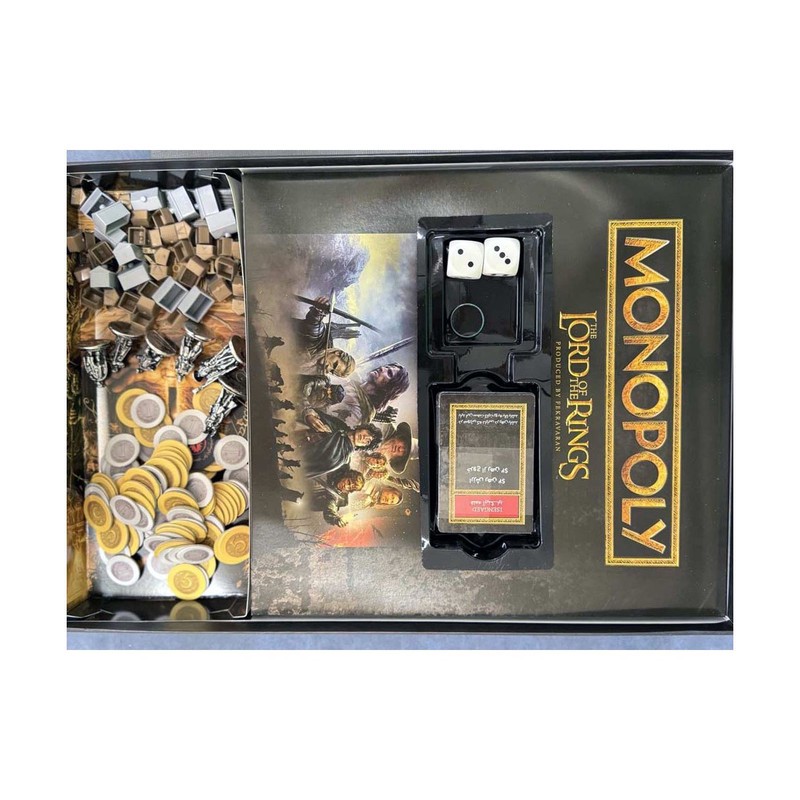 بازی فکری مونوپولی ارباب حلقه ها فکرآوران مدل Monopoly بازی استراتژیک 2 تا 6 نفره با کنترل حلقه قدرت، نقش آفرینی، جمع...