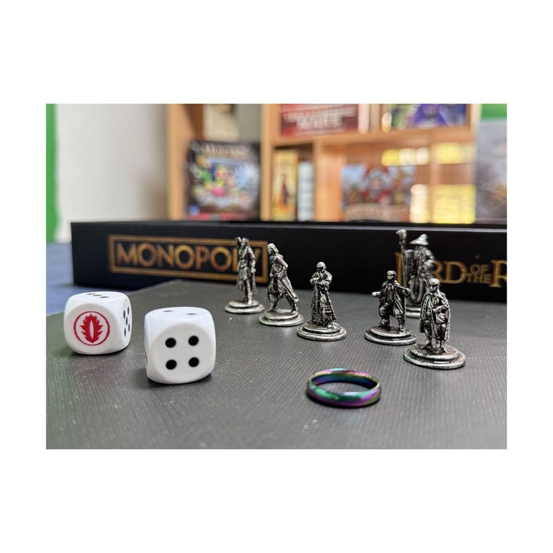 بازی فکری مونوپولی ارباب حلقه ها فکرآوران مدل Monopoly بازی استراتژیک 2 تا 6 نفره با کنترل حلقه قدرت، نقش آفرینی، جمع...
