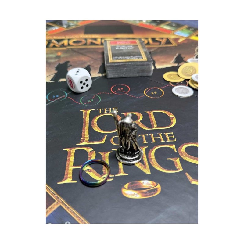بازی فکری مونوپولی ارباب حلقه ها فکرآوران مدل Monopoly بازی استراتژیک 2 تا 6 نفره با کنترل حلقه قدرت، نقش آفرینی، جمع...