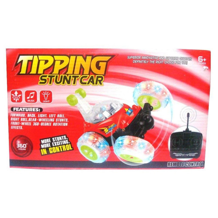 ماشین کنترلی مدل دیوانه با قابلیت حرکت در 5 جهت و چرخش 360 درجه، دارای چراغ و افکت صوتی، مناسب حرکت روی سطوح مختلف، ط...
