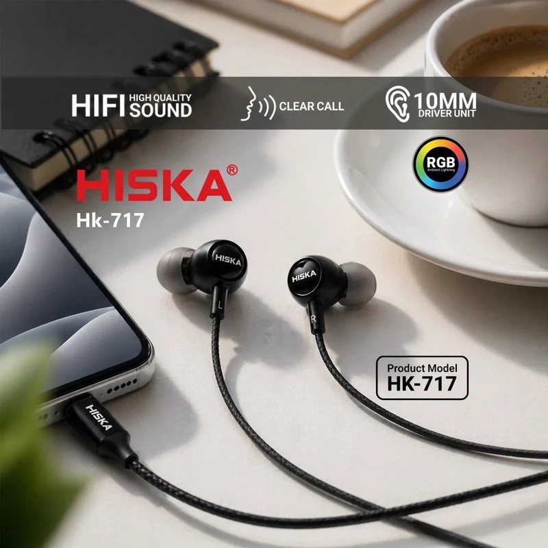 هندزفری هیسکا مدل HK-717 RGB