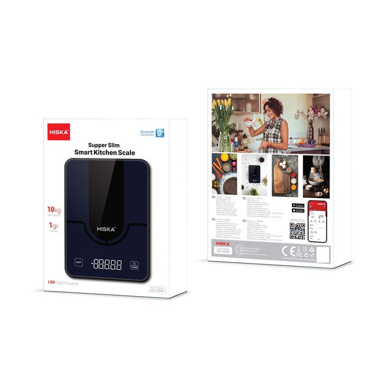 ترازو آشپزخانه دیجیتال هیسکا مدل HS-5000 حداکثر ظرفیت قابل اندازه گیری 10 کیلوگرم با دقت اندازه گیری 1 گرم