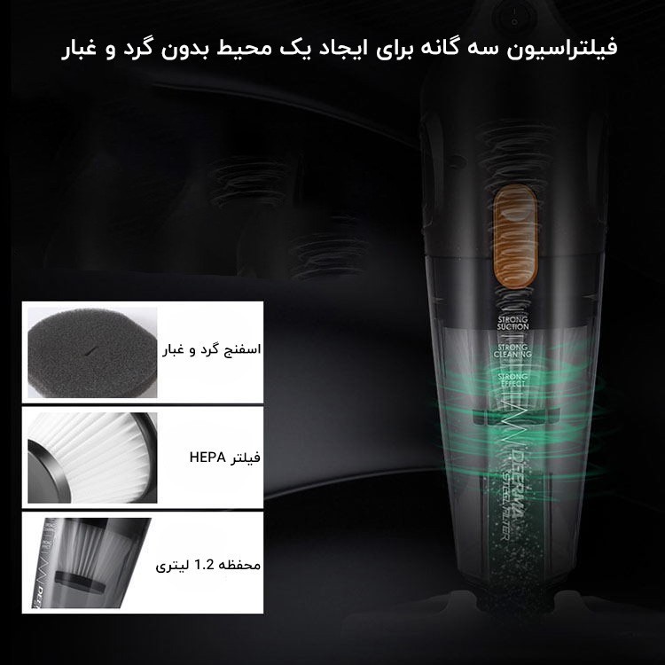 جاروبرقی 600 وات درما مدل DX115C