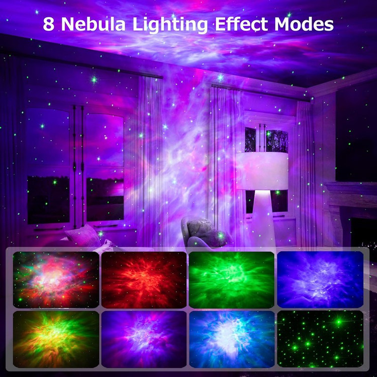 چراغ خواب رومیزی مدل galaxy nightlight projector خرگوش فضانورد با نور کهکشانی