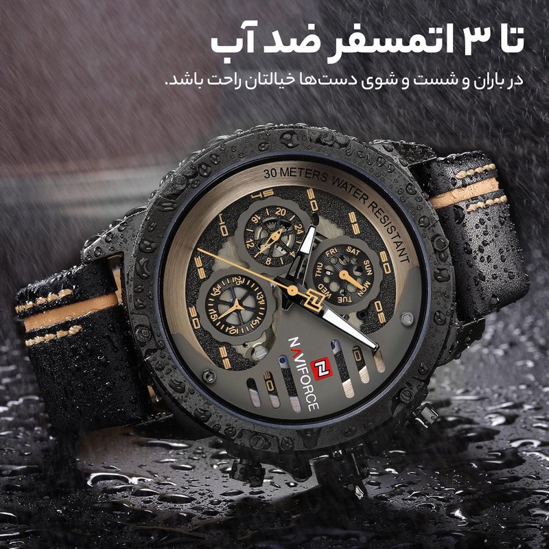 ساعت مچی عقربه ای مردانه نیوی فورس مدل NF9110M BYBN
